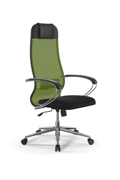 Кресло для руководителя Метта Sit 10 B1-111K - X2+UMF(X1) /Ub00/Wh00/K1cL(M09.B23.G18.W01) (Зеленый | Черный)
