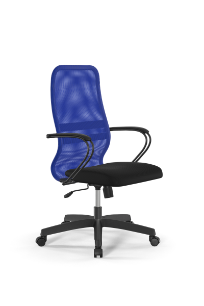 Кресло для руководителя Метта Sit 8 B2-8K - X1+UMF(X1) /Uh00/Wh00/K3bL(M09.B02.G15.W01) (Синий | Черный)
