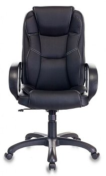 Кресло руководителя CH-839 черный Leather Black эко.кожа крестов. пластик