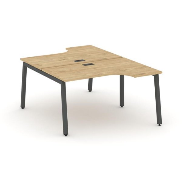 Рабочая станция эргономичная SN-5A.DRPA-012 (1580х1432/1992х750) (Тиквуд Светлый/Металл Антрацит)