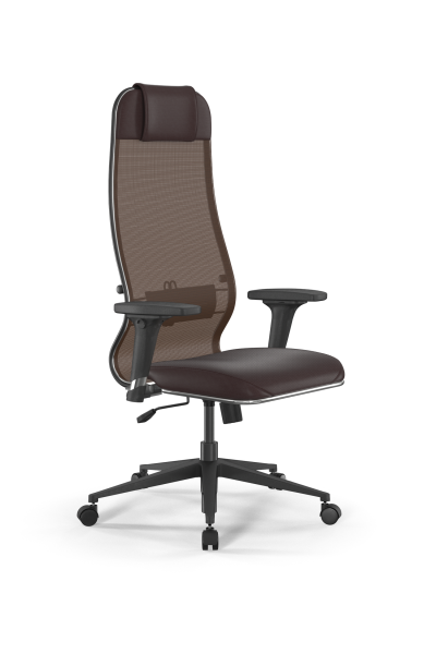 Кресло для руководителя Метта Sit 10 B1-115D - X2+Extra /Um00/Wm12/D02P(M09.B11.G19.W02) (Темно-коричневый)
