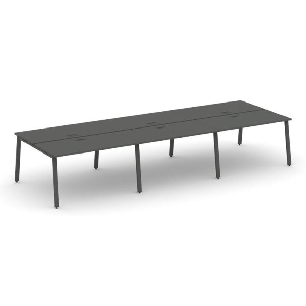 Рабочая станция 2-х сторонняя SN-6A.DRS-084 (4740х1632х750) (Антрацит/Металл Антрацит)