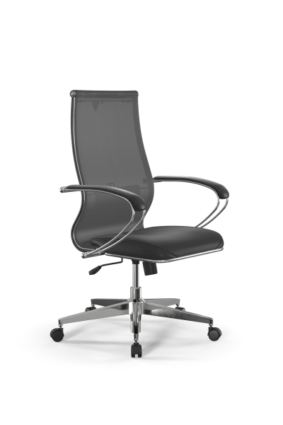 Кресло для руководителя Метта Sit 10 B2-163K - T+Extra /Km00/Wm12/K1cL(M09.B22.G18.W02) (Серый | Черный)