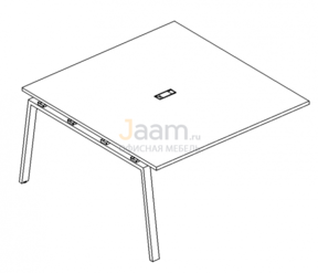 Стол для переговоров Секция стола для переговоров на металлокаркасе TRE Б3 134-1 БП