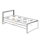 Мебель для гостиниц Кровать сдвигающаяся с матрасом R6540