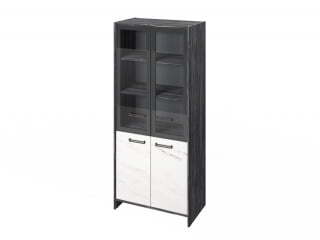 Шкаф для документов Festus FB-671.G 800x460x1861 (Древесина Графит/Мрамор Леванто белый)