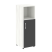Шкаф для документов узкий со стеклом черным LT.SU-2.2 R (R) black