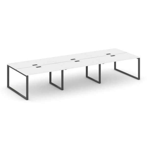 Рабочая станция 2-х сторонняя SN-6O.DRS-074 (4740х1432х750) (Белый/Металл Антрацит)
