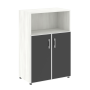 Шкаф для документов со стеклом черным LT.ST-2.2 R black
