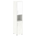 Шкаф для документов с нишей узкий со стеклом белым LT.SU-1.4 R (R) white
