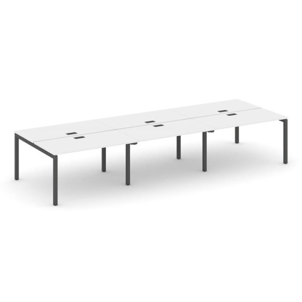 Рабочая станция 2-х сторонняя SN-5P.DRS-074 (4740х1432х750) (Белый/Металл Антрацит)