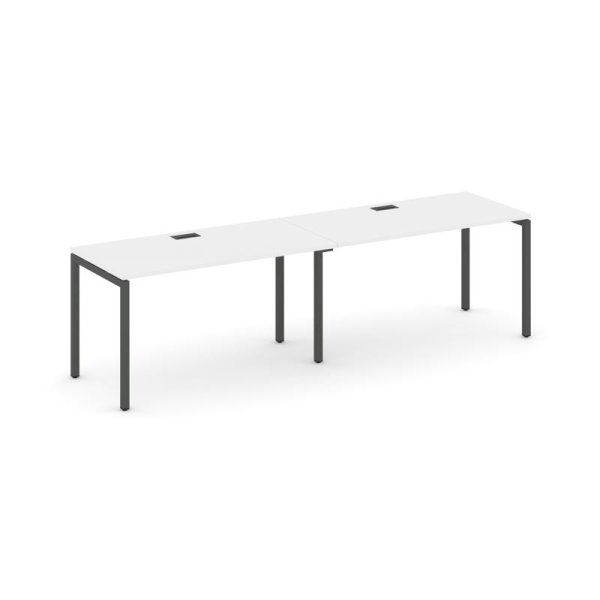 Рабочая станция 1 сторонняя SN-4P.ORS-014 (3160х700х750) (Белый/Металл Антрацит)