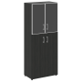 Шкаф для документов со стеклом черным LT.ST-1.7 R black